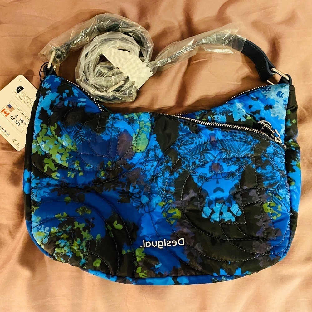Desigual - Padded sling bag with floral camouflage, New with Tags!